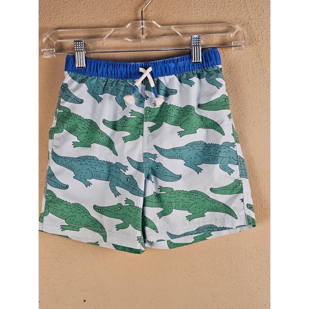 Mini Boden Boys Alligator Swim Trunks Shorts 6‎ 7